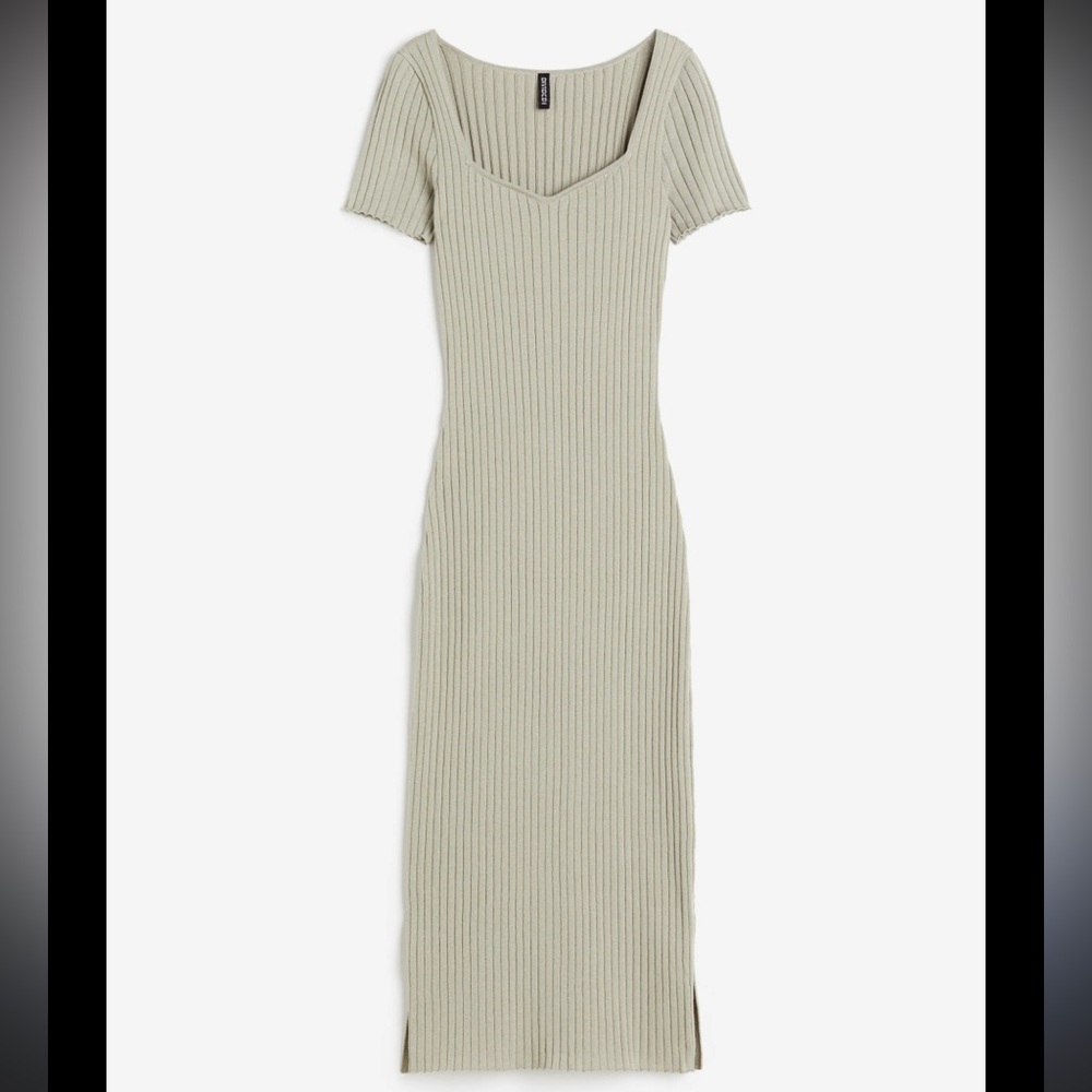 RIB-KNIT BODYCON DRESS